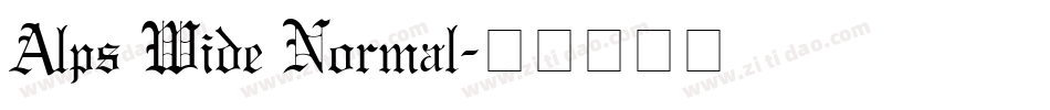 Alps Wide Normal字体转换